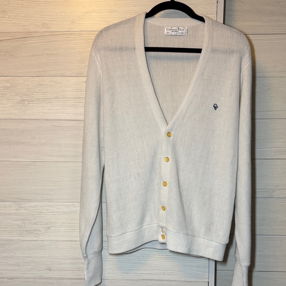 Christian Dior Elegant Cream Cardigan